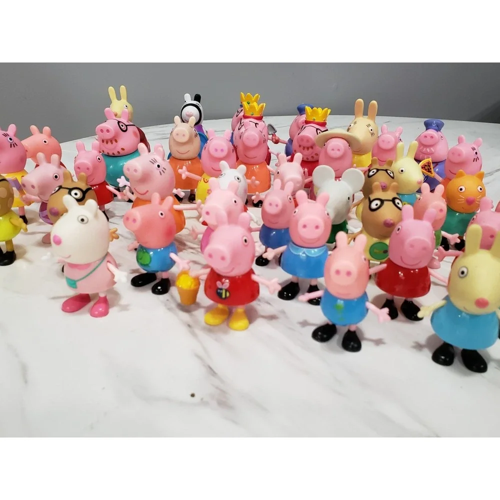 Lot 40+ Peppa Pig Family Friends Figures Bundle Mummy Daddy Grandma George #5